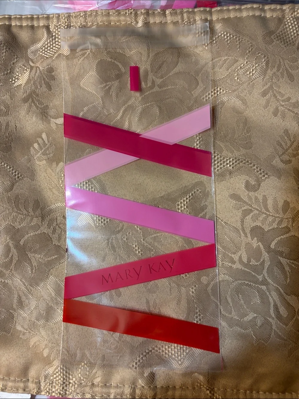 Mary Kay Heart Print Clear Bags - Pink & Red LOT OF 4 packages